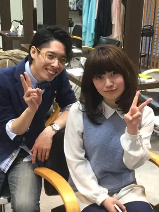 ミディアム セミロング 平 一裕のヘアスタイル