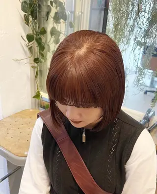 ショート カラー オリーブ/縮毛♡ Natsuno🩰のヘアスタイル