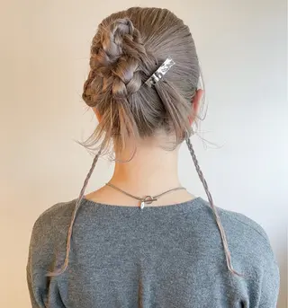 ヘアアレンジ ハイトーン/レイヤー /ケアブリーチ石川治のヘアスタイル