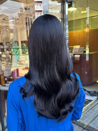 ロング カラー 暖水 まりあのヘアスタイル