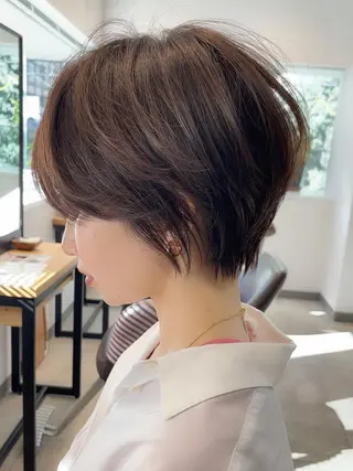 ショート neaf六本木所属・韓国風レイヤー ショート/犬塚 優介のヘアスタイル