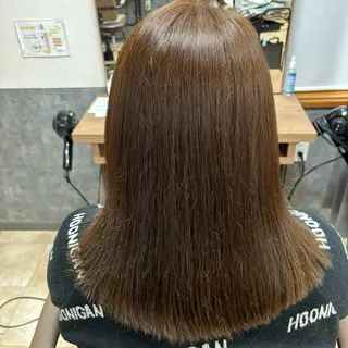 セミロング カラー 竹内 滉太のヘアスタイル