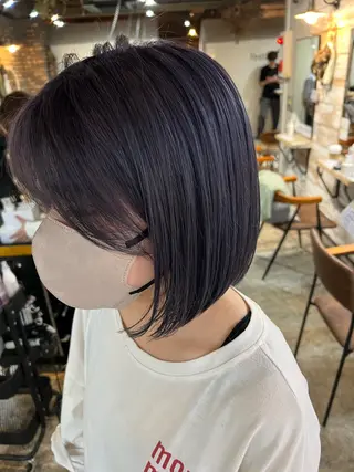 ミディアム カラー ツキノキ ミナのヘアスタイル