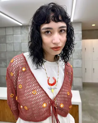 ショート パーマ 榛地 渉馬のヘアスタイル