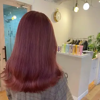 セミロング カラー 🇰🇷ハイトーン× 韓国レイヤー레이어드のヘアスタイル