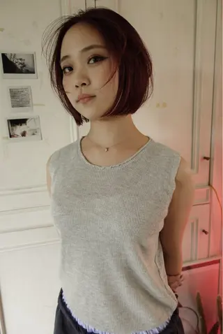 ミディアム カラー RINKA 岡崎美容室のヘアスタイル