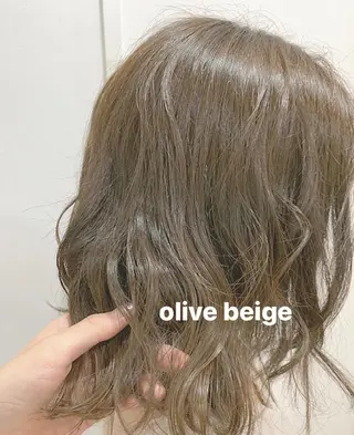 ミディアム カラー ヘアアレンジ 白髪女性専門店竹内 涼乃のヘアスタイル