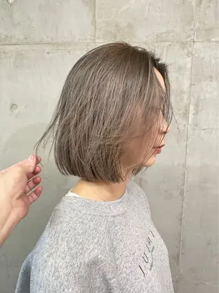 ショート カラー SALT WATER所属・🫐 𝐌𝐚𝐨 🫐ボブモデル募集のヘアスタイル