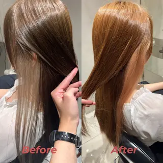ロング カラー 髪質改善・美髪矯正 ケアカラーGAOのヘアスタイル