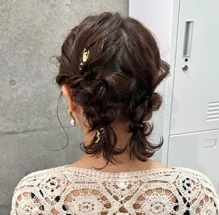 ミディアム ヘアアレンジ GrandStory SHIBUYA所属・卒業式お呼ばれ🕊️ ヘアセット✴︎ミキのヘアスタイル