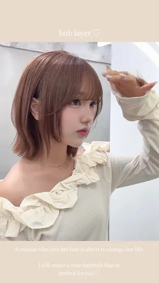 ショート 🌸透明感/レイヤー / 栗林 彩🌸のヘアスタイル