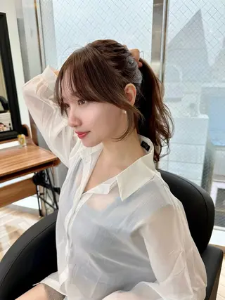 ロング レイヤー/顔周り 田山　穂波のヘアスタイル