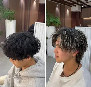 パーマ メンズ 山下 光太郎のヘアスタイル
