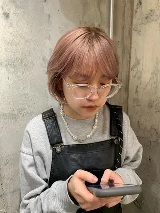 ショート カラー TONUKOA RUA下北沢店【トヌコア ルア】所属・丸山璃子 /パーマ/レイヤーのヘアスタイル