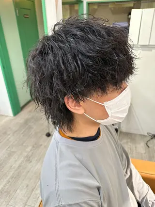 ミディアム パーマ メンズ メンズ専門 Stylist吉川のヘアスタイル
