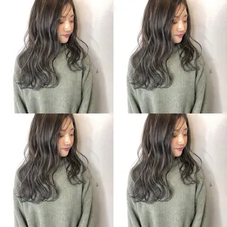 セミロング カラー しゅうさん🍝 麻田秀太郎のヘアスタイル