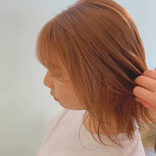 ミディアム 切りっぱなしボブ ソノキユウカのヘアスタイル