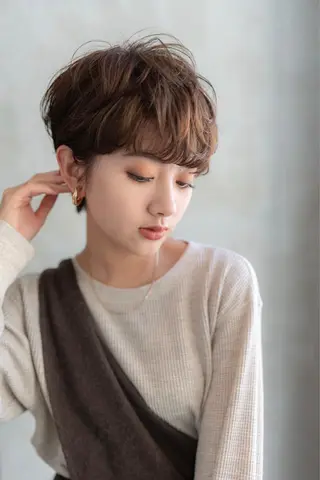 ショート カラー RAF TOKYO所属・10月限定モニター 髪質改善美髪矯正のヘアスタイル