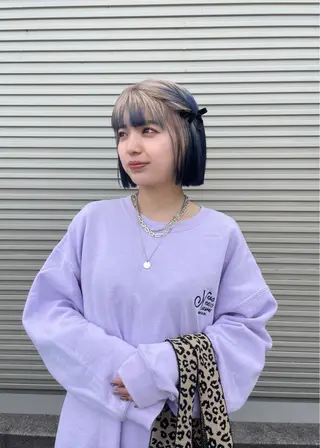 ショート カラー ベージュ/透明感/ 桃子のヘアスタイル