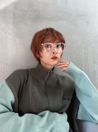 カラー rina/レイヤー ／メンズカットのヘアスタイル