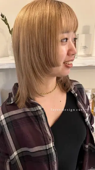 ミディアム Yurika🕯️ 透明感カラー/ボブのヘアスタイル