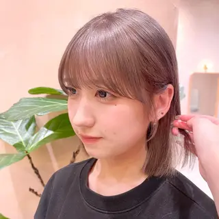 ミディアム カラー ブリーチ/暖色/ ダブルカラー/ゆきなのヘアスタイル