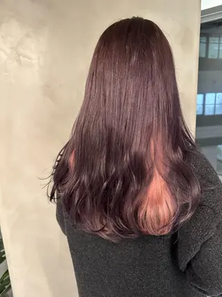 ロング カラー ヘアアレンジ 垢抜け韓国風ヘア カラーMIKUのヘアスタイル