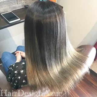 セミロング カラー HairDesign Azurのヘアスタイル