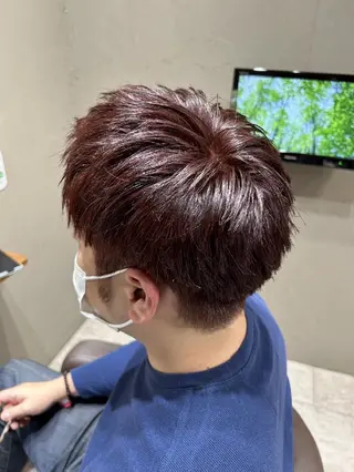 ショート カラー メンズ hair make ERTE所属・ヘアーメイクエルテ 六甲アイランド　宮田のヘアスタイル