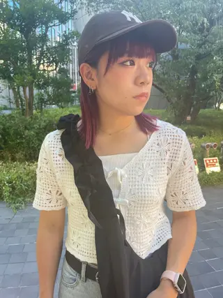 セミロング 透明感ニュアンス 柔らかstyle🤍のヘアスタイル