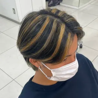 カラー メンズ 崎山 紗吏のヘアスタイル