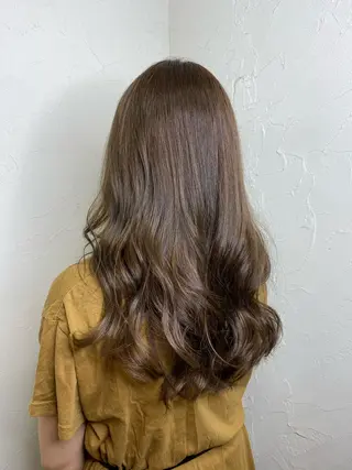 ロング カラー 久力琴音''透明感 カラー''アレンジのヘアスタイル