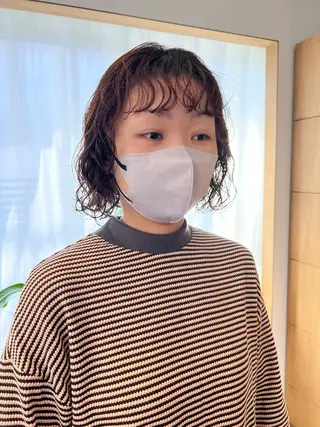 ショート パーマ ミディアムパーマ /癖毛パーマのヘアスタイル