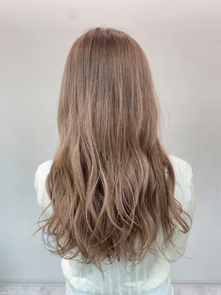 ロング カラー ヘアアレンジ トレンドモテカラー 🩷色落ちまで可愛くのヘアスタイル