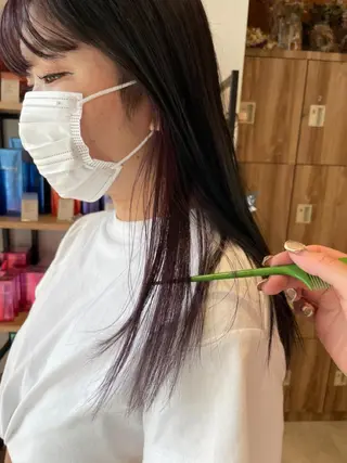 セミロング カラー ヘアアレンジ パーマ指名No1 /namiのヘアスタイル