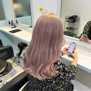 セミロング カラー 暖色🩷透明感カラー ♡Maika♡のヘアスタイル