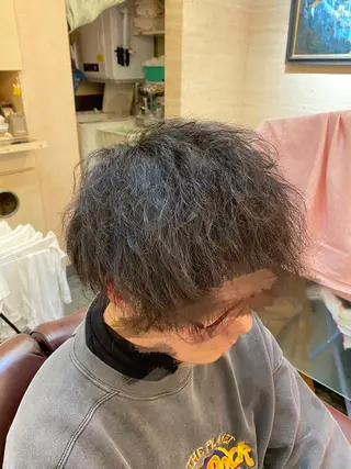 ショート パーマ メンズ 田中 美穂のヘアスタイル