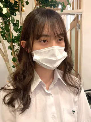 ミディアム カラー トーンアップ🦢 ユメのヘアスタイル