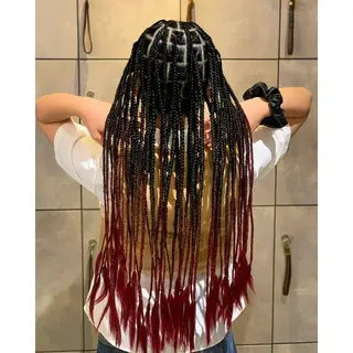 ロング カラー パーマ ヘアアレンジ メンズ キッズ BRAIDS💎愛子 大人ハイライト💎のヘアスタイル