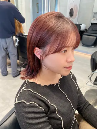 ミディアム カラー 韓国レイヤーカット 🇰🇷mireiのヘアスタイル