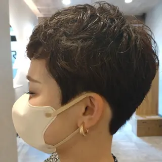 ショート パーマ GR 髪質改善トリートメント×ヘッドスパ【ジーアール】所属・🌺中村🌺毎日楽し くなる髪をご提案✨のヘアスタイル