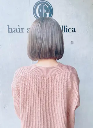 カラー 透明感モテ艶髪カラー Gallicaイリサのヘアスタイル