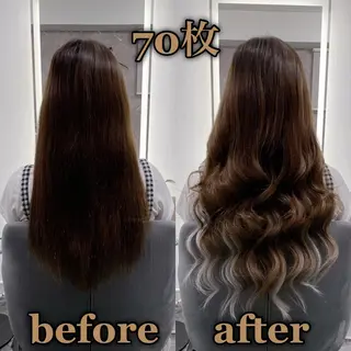 ロング KOSEI シールエクステのヘアスタイル