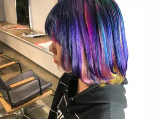 カラー ハイトーン/レイヤー /ケアブリーチ石川治のヘアスタイル