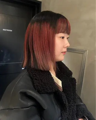 ミディアム カラー デザインカラー❤︎ イシイレイのヘアスタイル