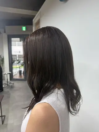 セミロング Kaede🪽🦢透 け感カラー🫧のヘアスタイル
