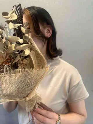 ミディアム カラー K Harukaのヘアスタイル