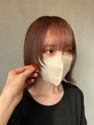 ショート レイヤーカット/長岡 グレージュ/マユ🎀のヘアスタイル