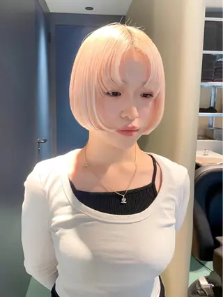 ショート カラー ヘアアレンジ ハッシュカット/ 韓国ヘア☽⋰mahoのヘアスタイル