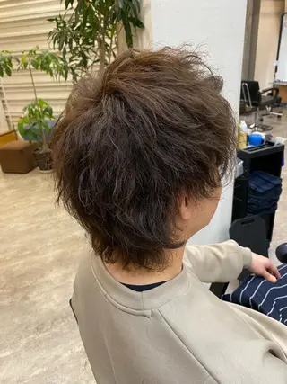 ミディアム パーマ メンズ 🟢NEGi🟣 🫧髪質改善のヘアスタイル